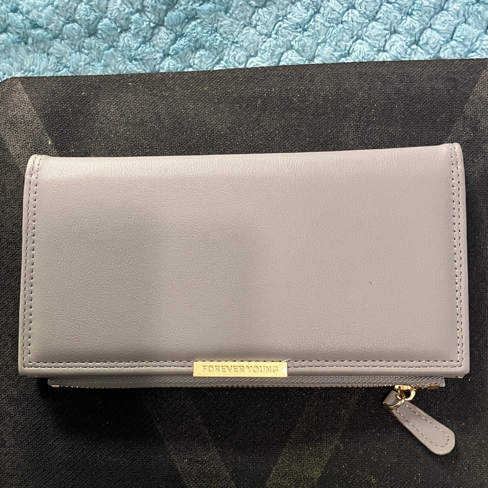 Forever Young Gray Wallet Modern Minimalist Design